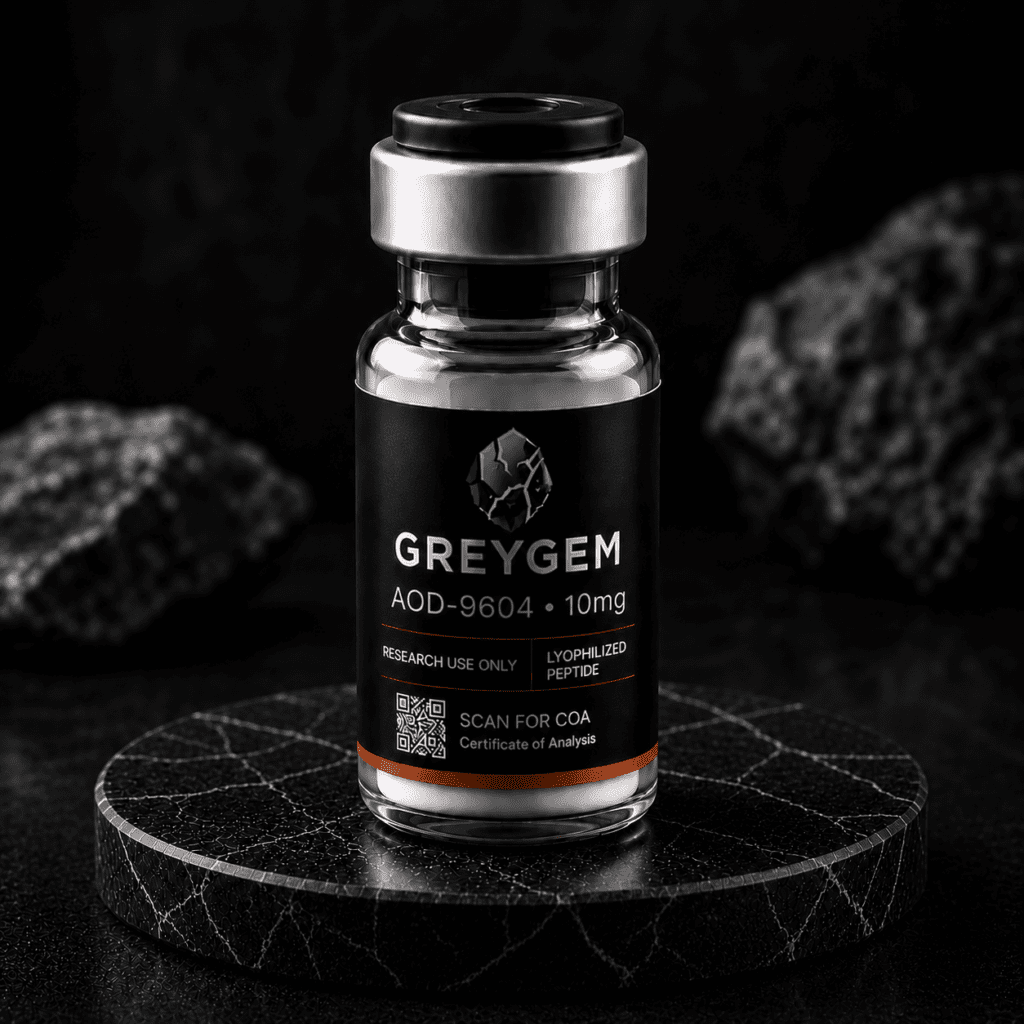AOD-9604 10mg research peptide vial — GREYGEM Canada