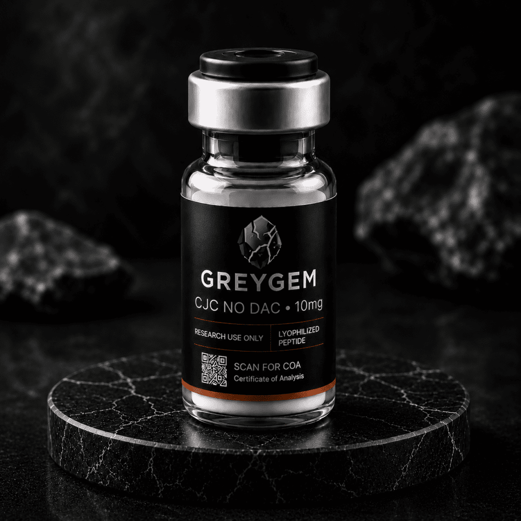 CJC-1295 No DAC 10mg research peptide vial — GREYGEM Canada