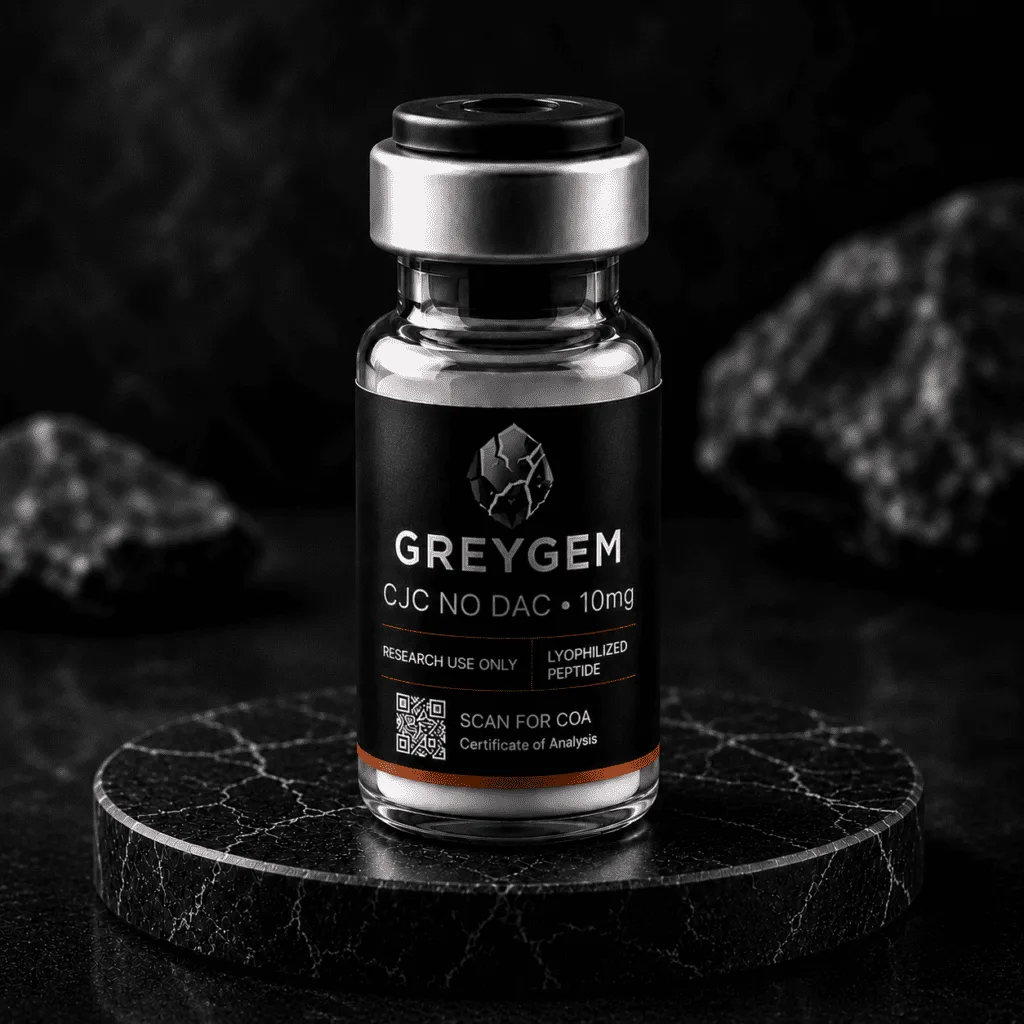 CJC-1295 No DAC 10mg research peptide vial — GREYGEM Canada
