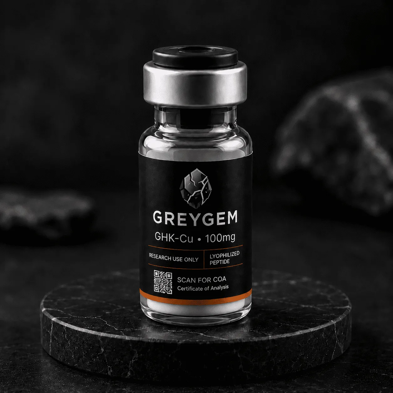 GHK-Cu 100mg copper peptide research vial - GREYGEM Canada