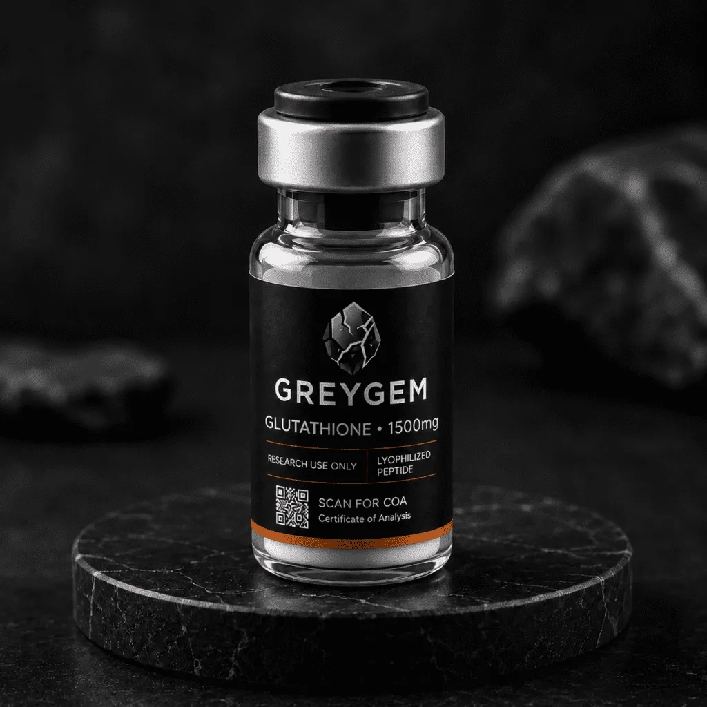 Glutathione research compound vial — GREYGEM Canada
