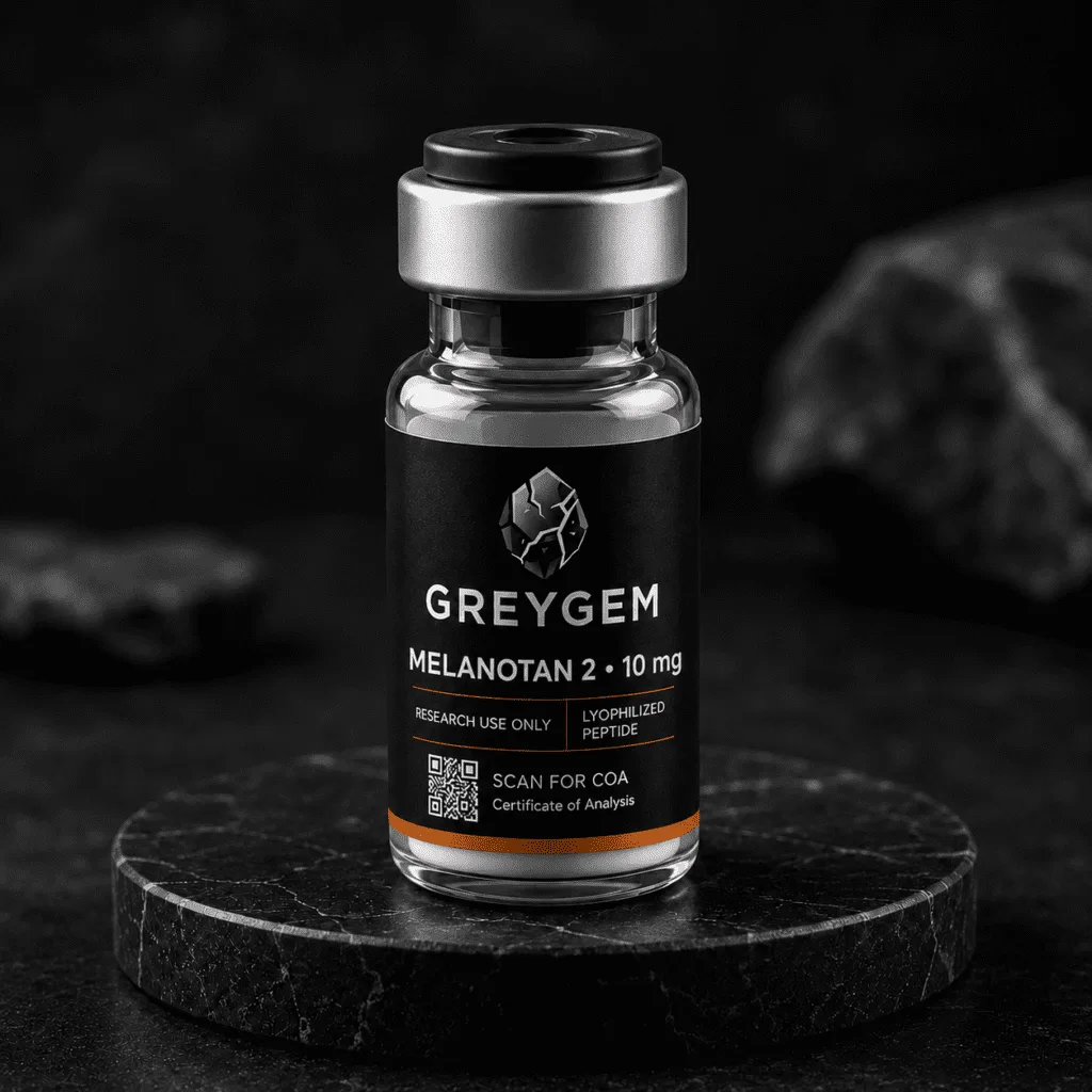 Melanotan-2 research peptide vial — GREYGEM Canada