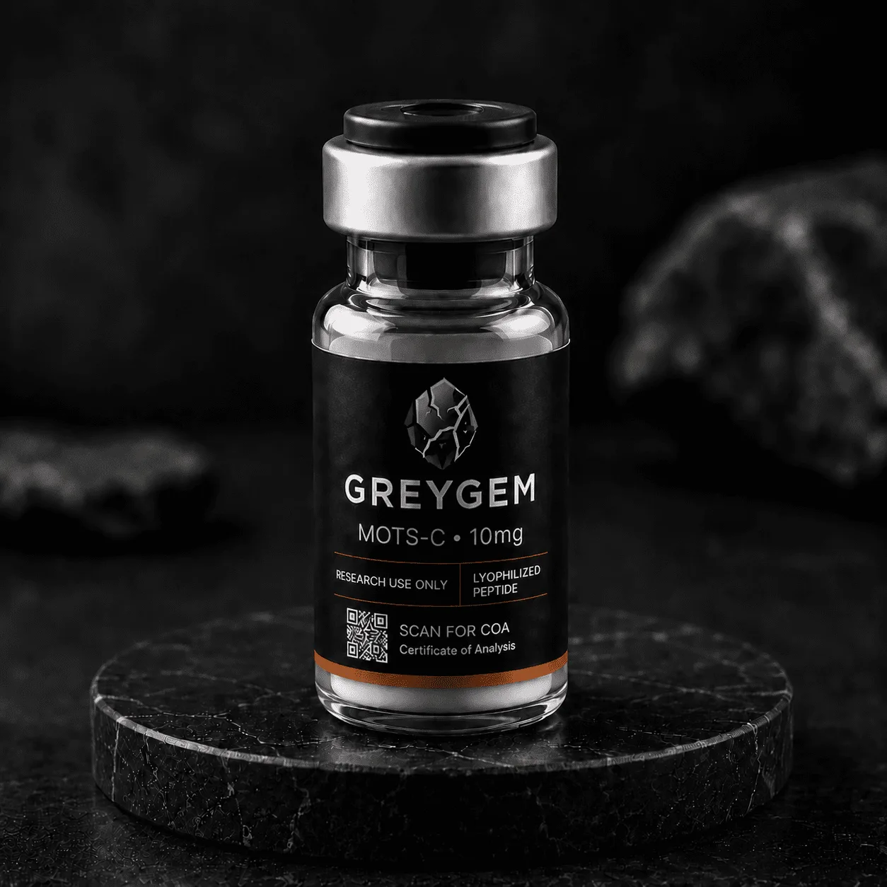 MOTS-c 10mg mitochondrial research peptide vial — GREYGEM Canada