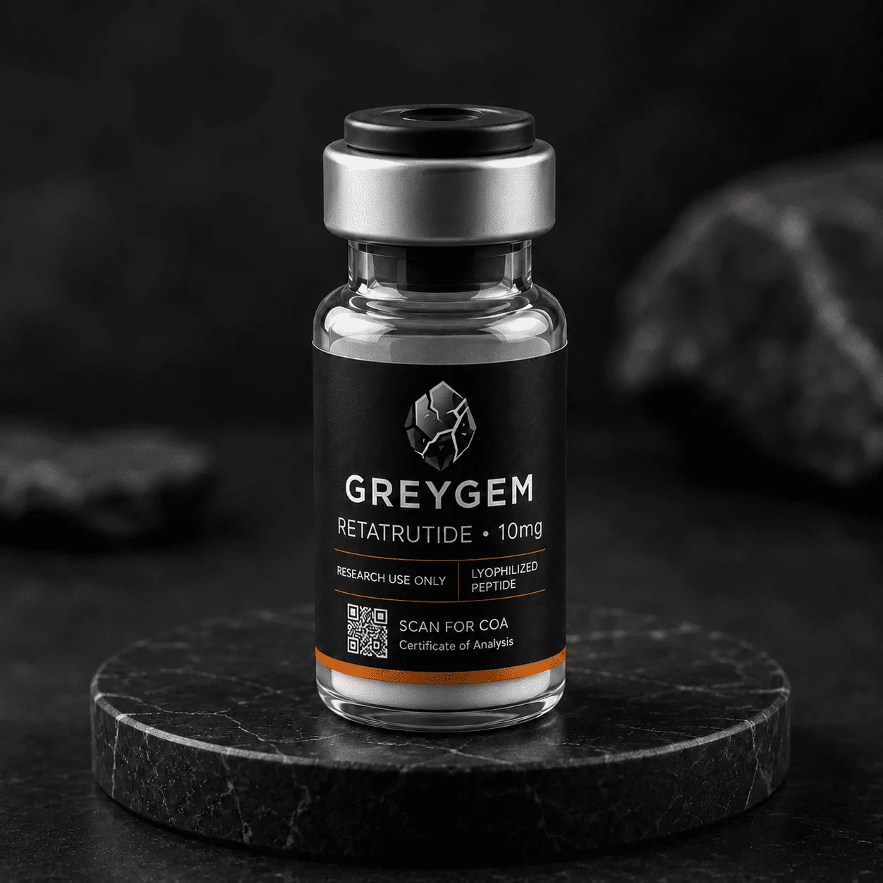 Retatrutide 10mg Retatrutide 10mg research peptide vial — GREYGEM Canada