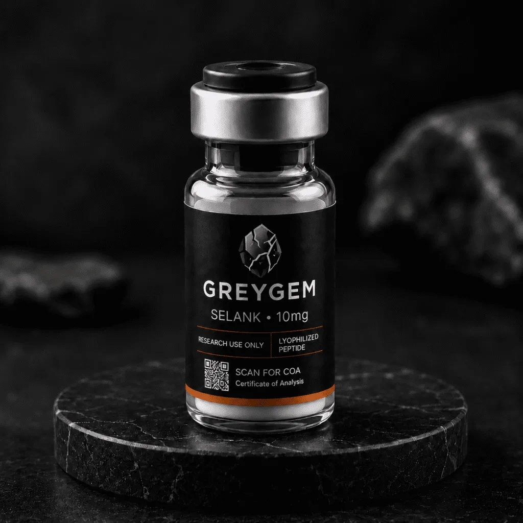 Selank research peptide vial — GREYGEM Canada
