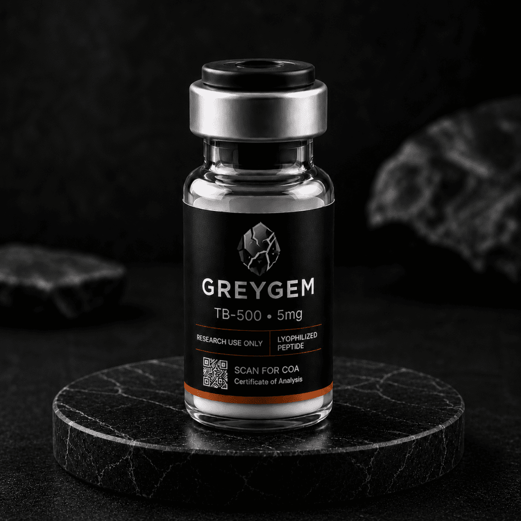 TB-500 10mg thymosin beta-4 research peptide vial — GREYGEM Canada
